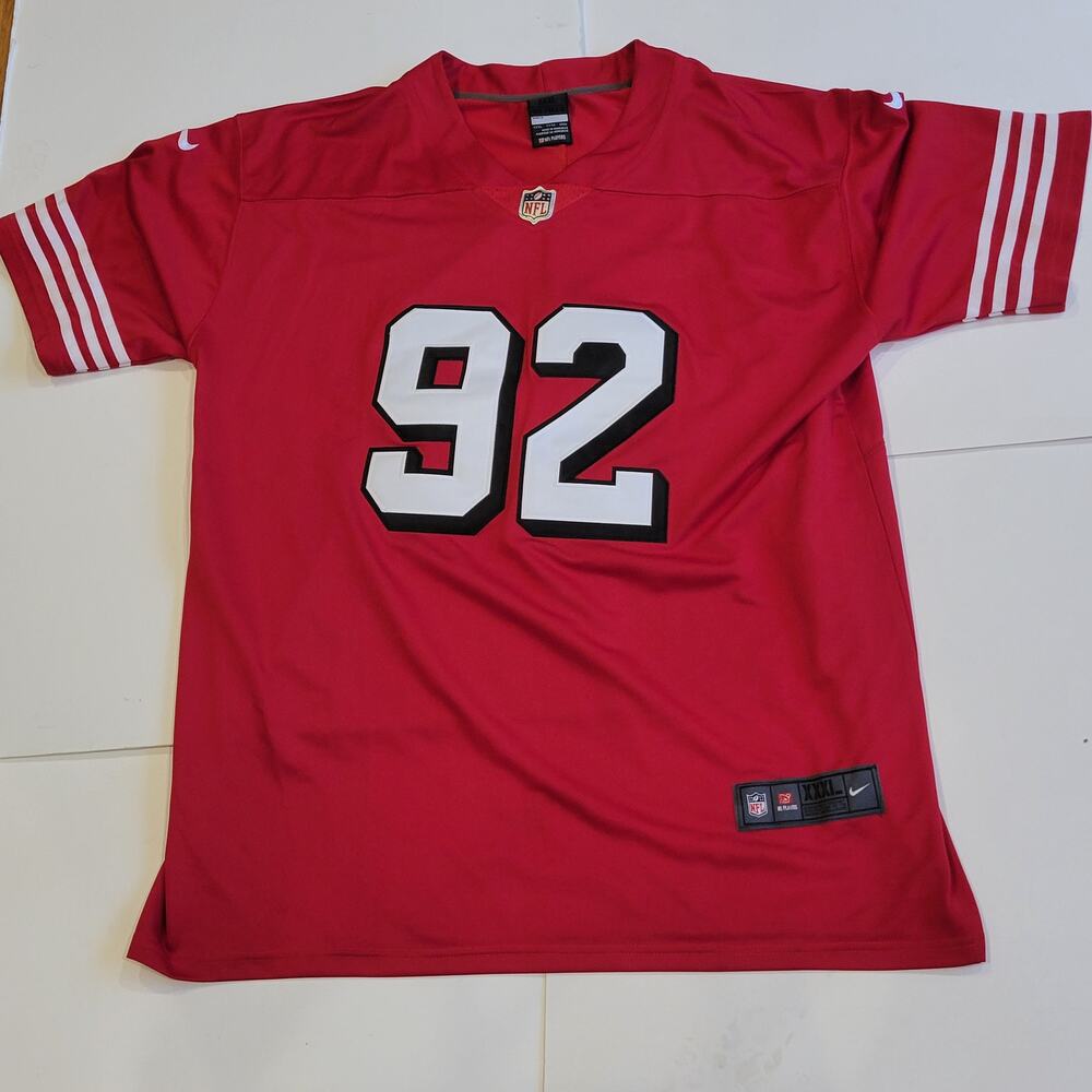 Chase Young Size XXXL 54 San Francisco 49ers Red White Nike NFL Football Jersey